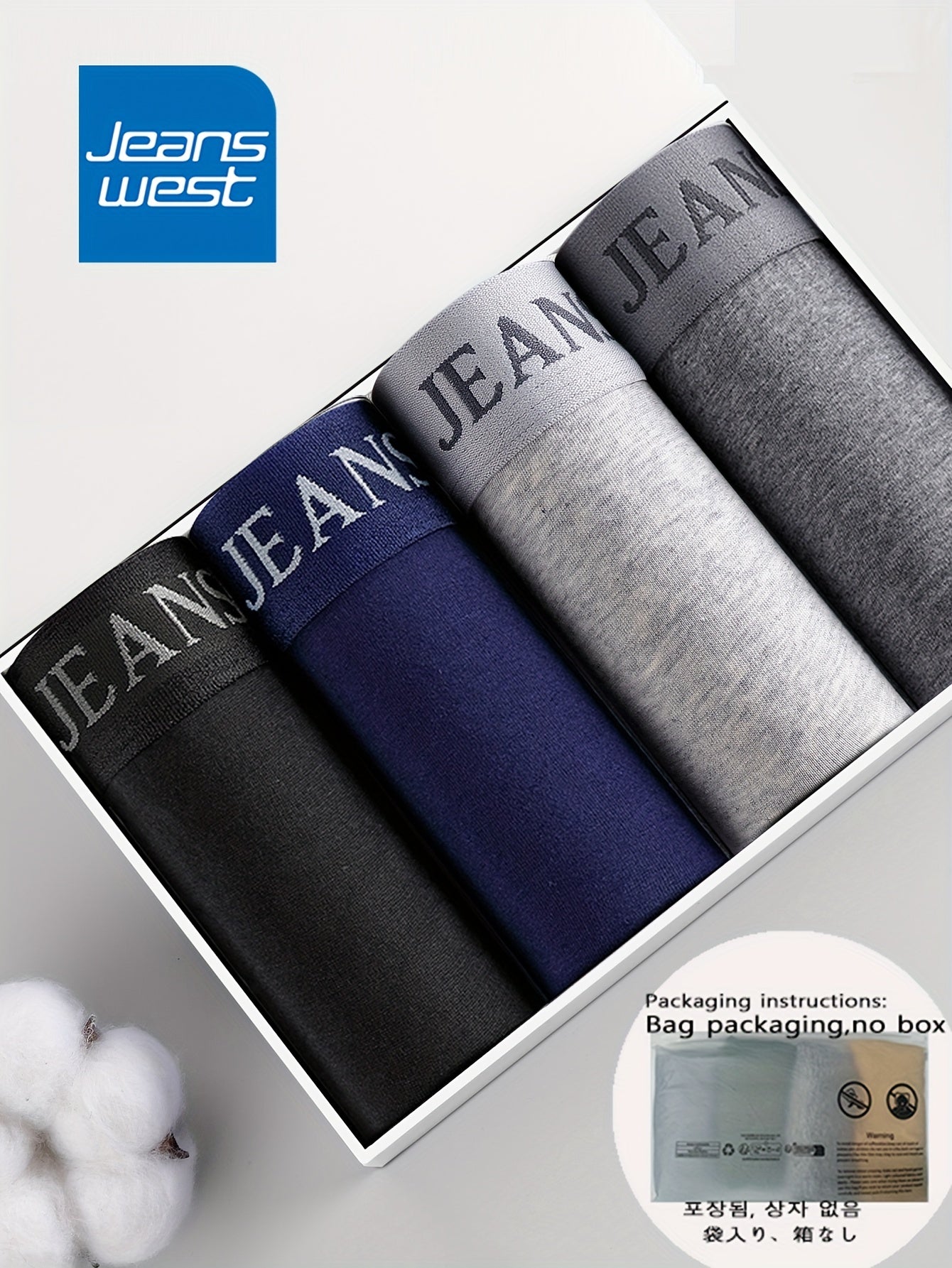 4-Pack Men'S Cotton Boxer Briefs