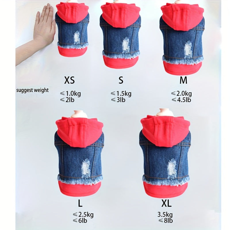 Pet Clothes Dog Jeans Jacket Puppy Hoodie Sweatshirt