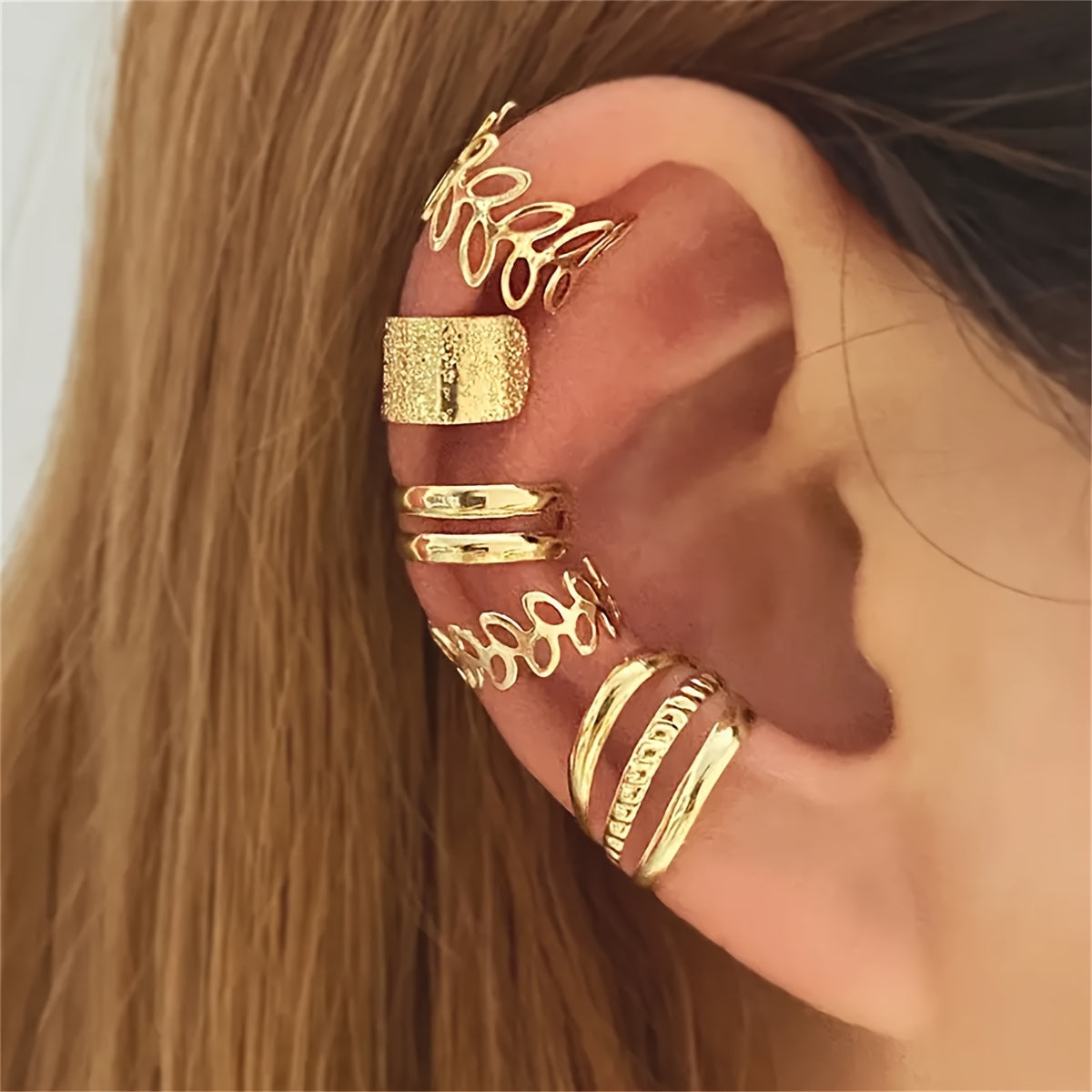 5pcs/set Trendy Elegant Design Ear Cuff Set Classic Elegant Style