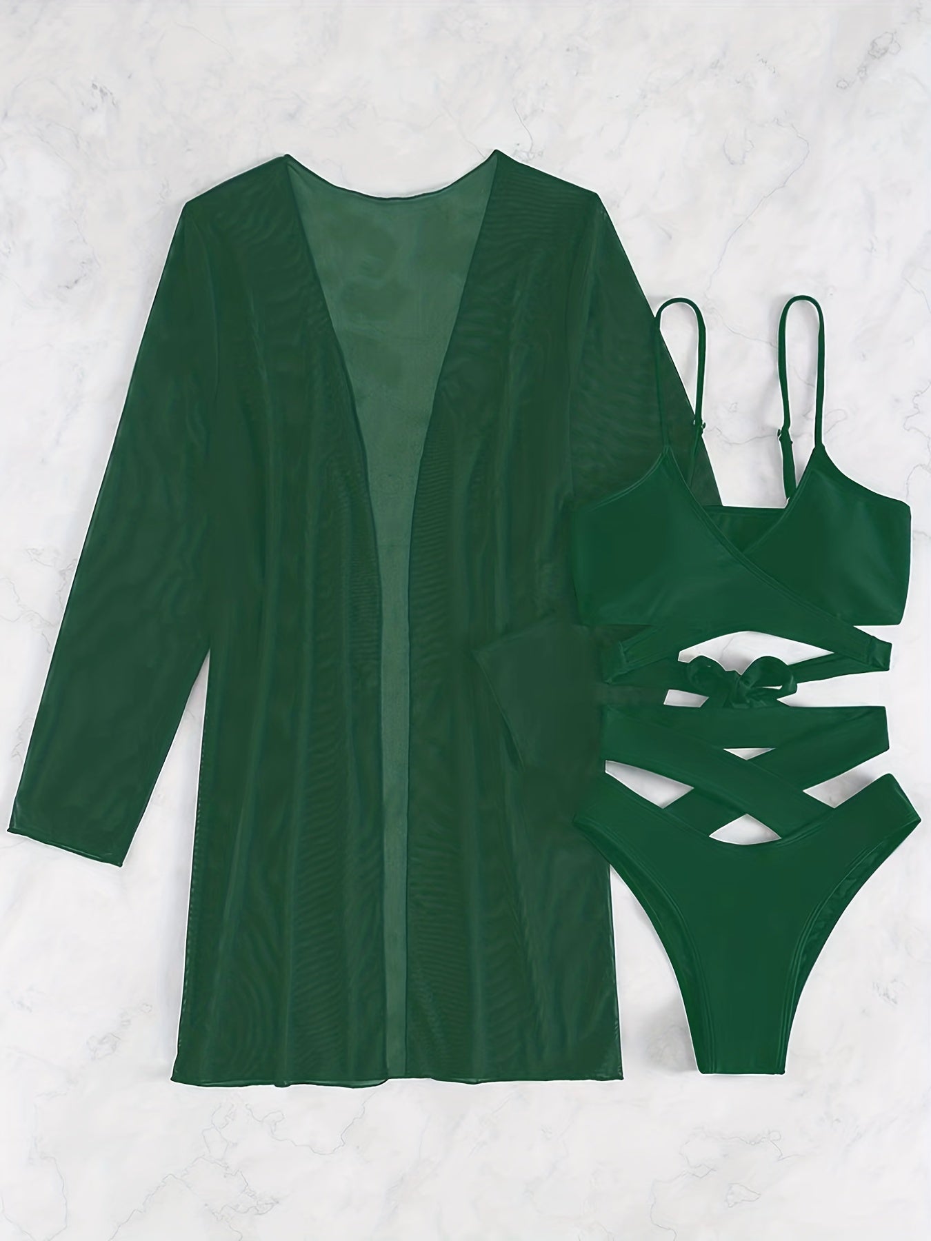 3-Pieces V Neck Bikini Sets
