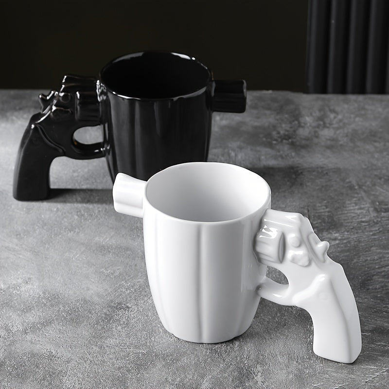 1pc Novelty Revolver Design Ceramic Mug
