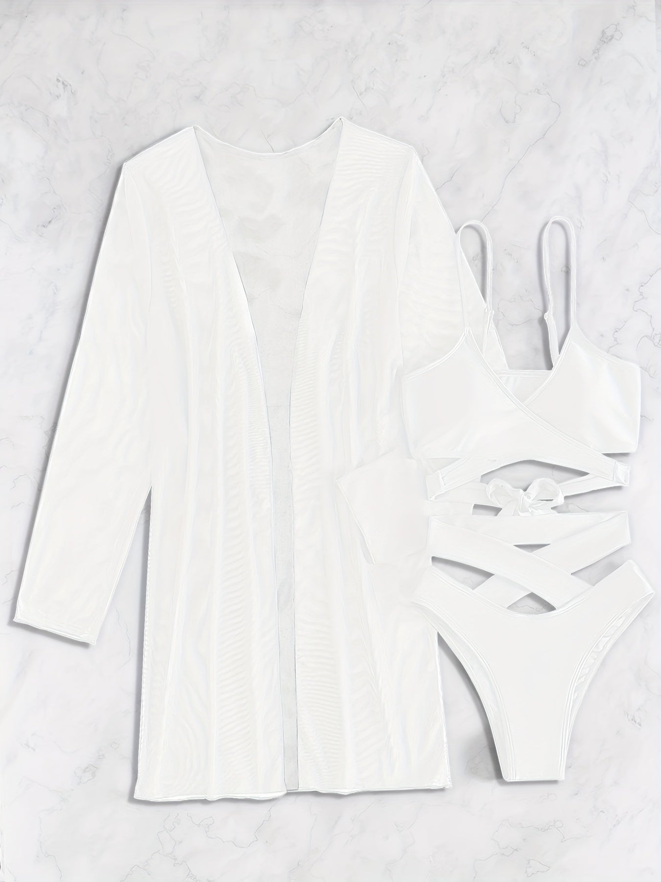 3-Pieces V Neck Bikini Sets
