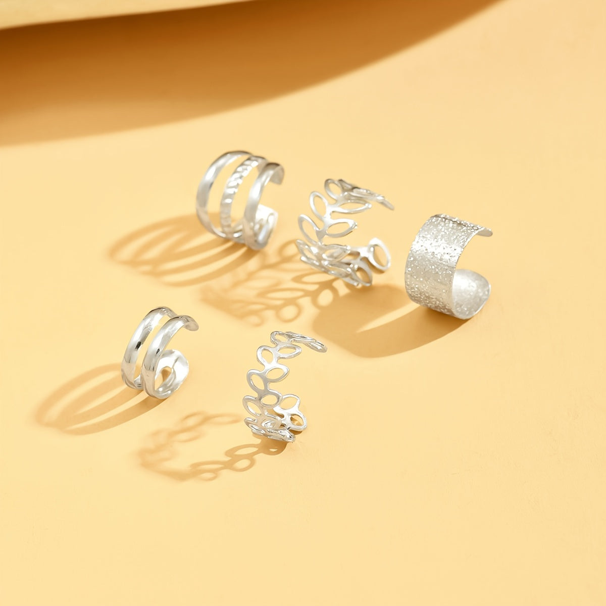 5pcs/set Trendy Elegant Design Ear Cuff Set Classic Elegant Style