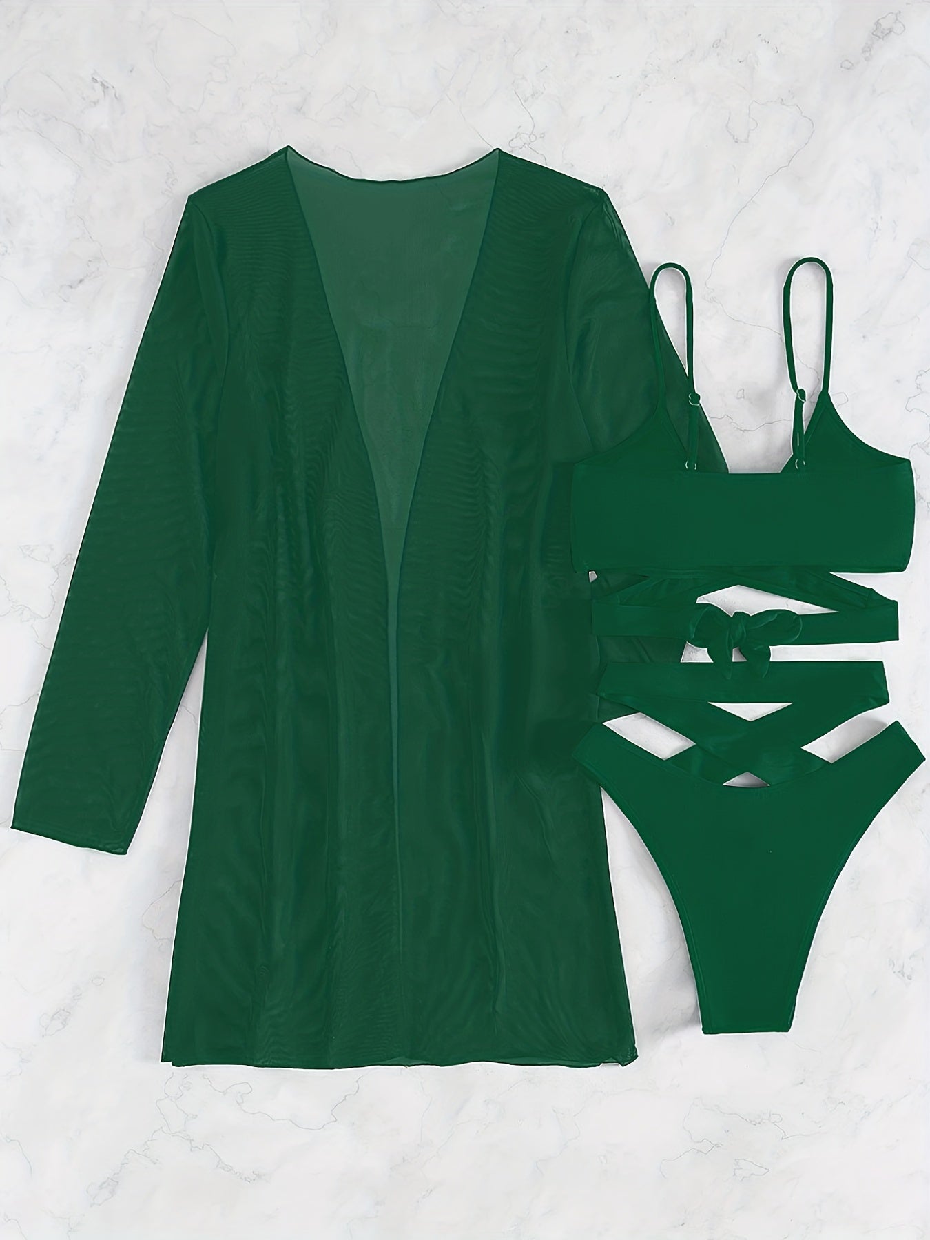 3-Pieces V Neck Bikini Sets