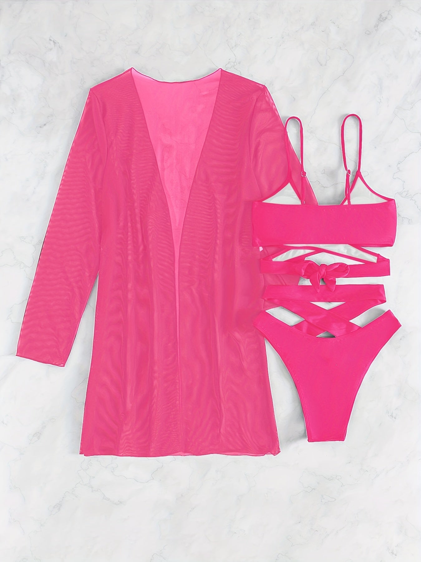 3-Pieces V Neck Bikini Sets