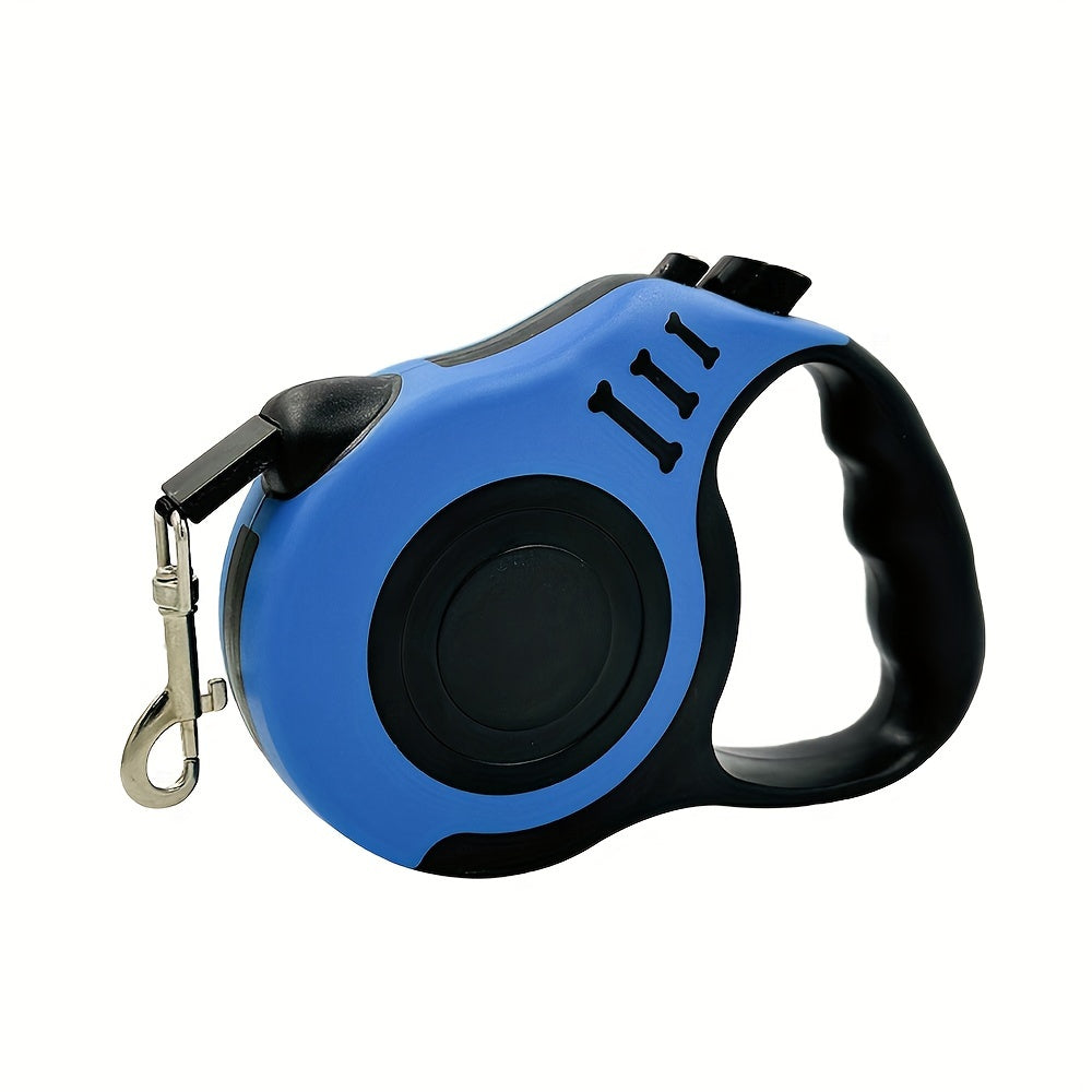 Durable Dual-Button Retractable Dog Leash, Polyamide Material