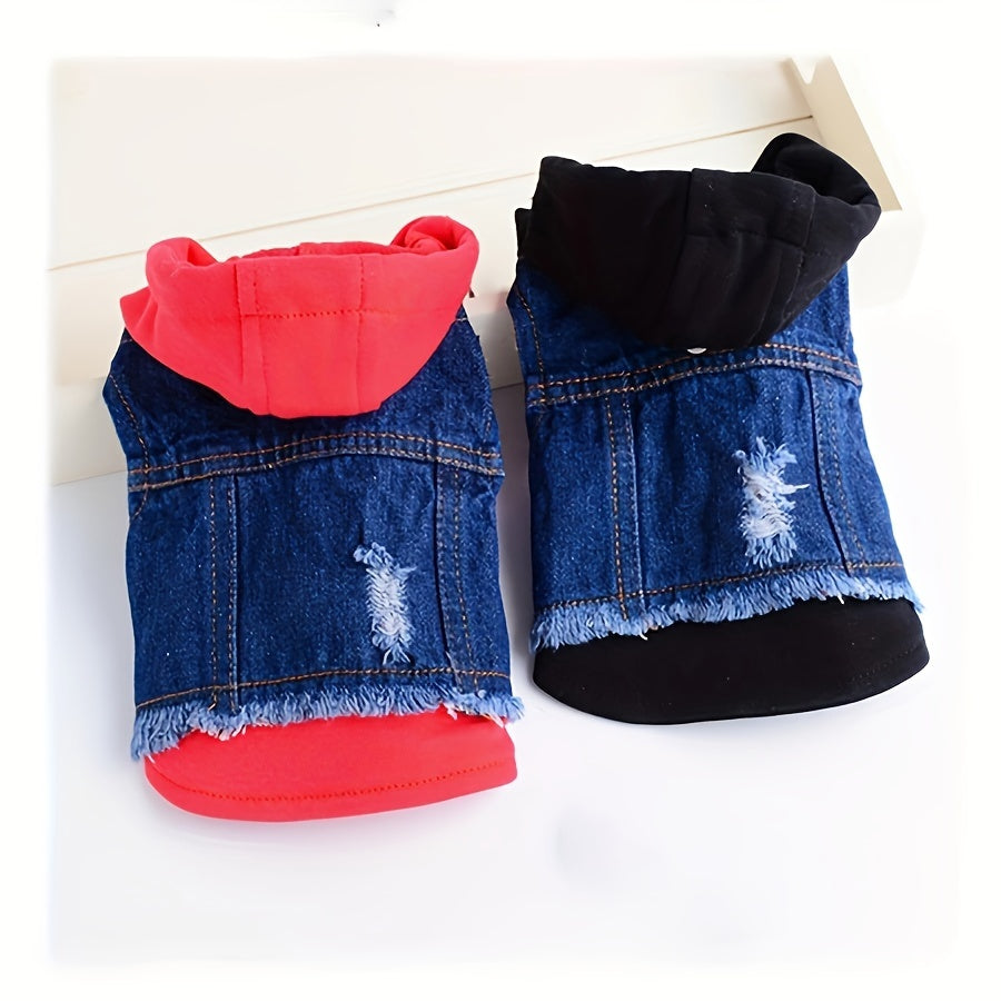Pet Clothes Dog Jeans Jacket Puppy Hoodie Sweatshirt