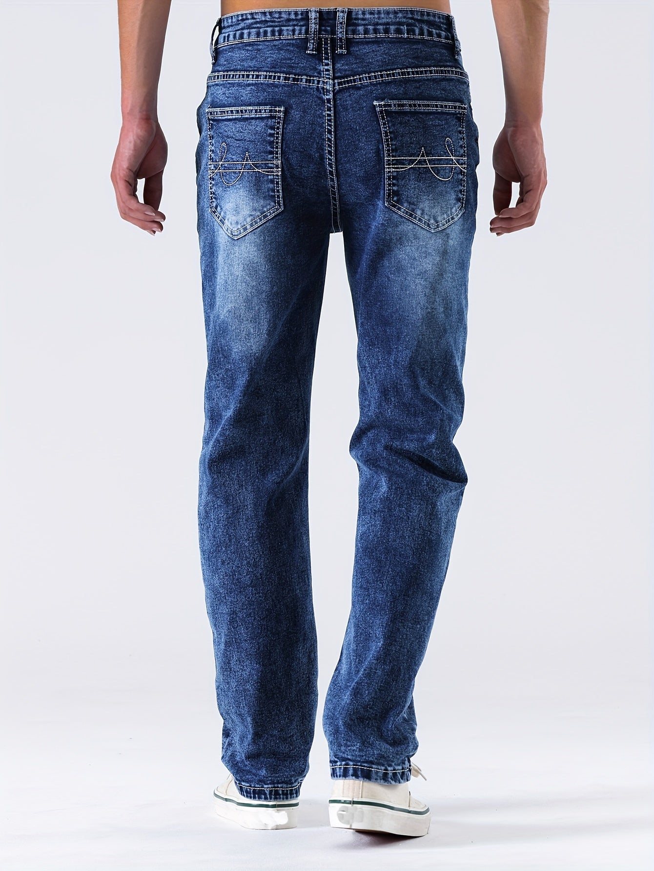 Men's Stretch Denim Jeans, Slim Fit Straight-Leg