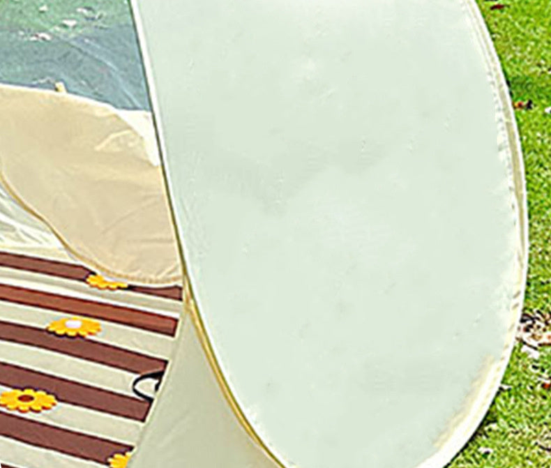 3-4 Person Outdoor Beach Tent - Easy Setup, Foldable, Sunshade with Zipper Closure