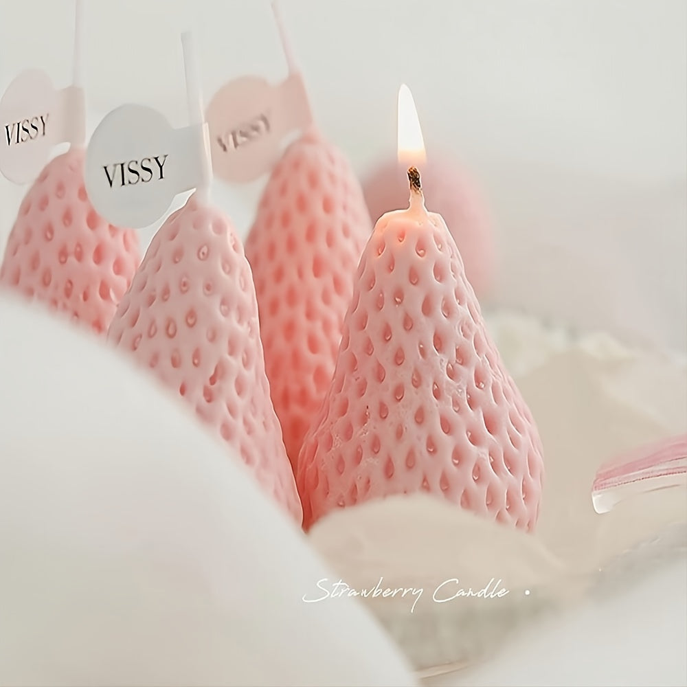 4pcs Strawberry Aromatherapy Candles