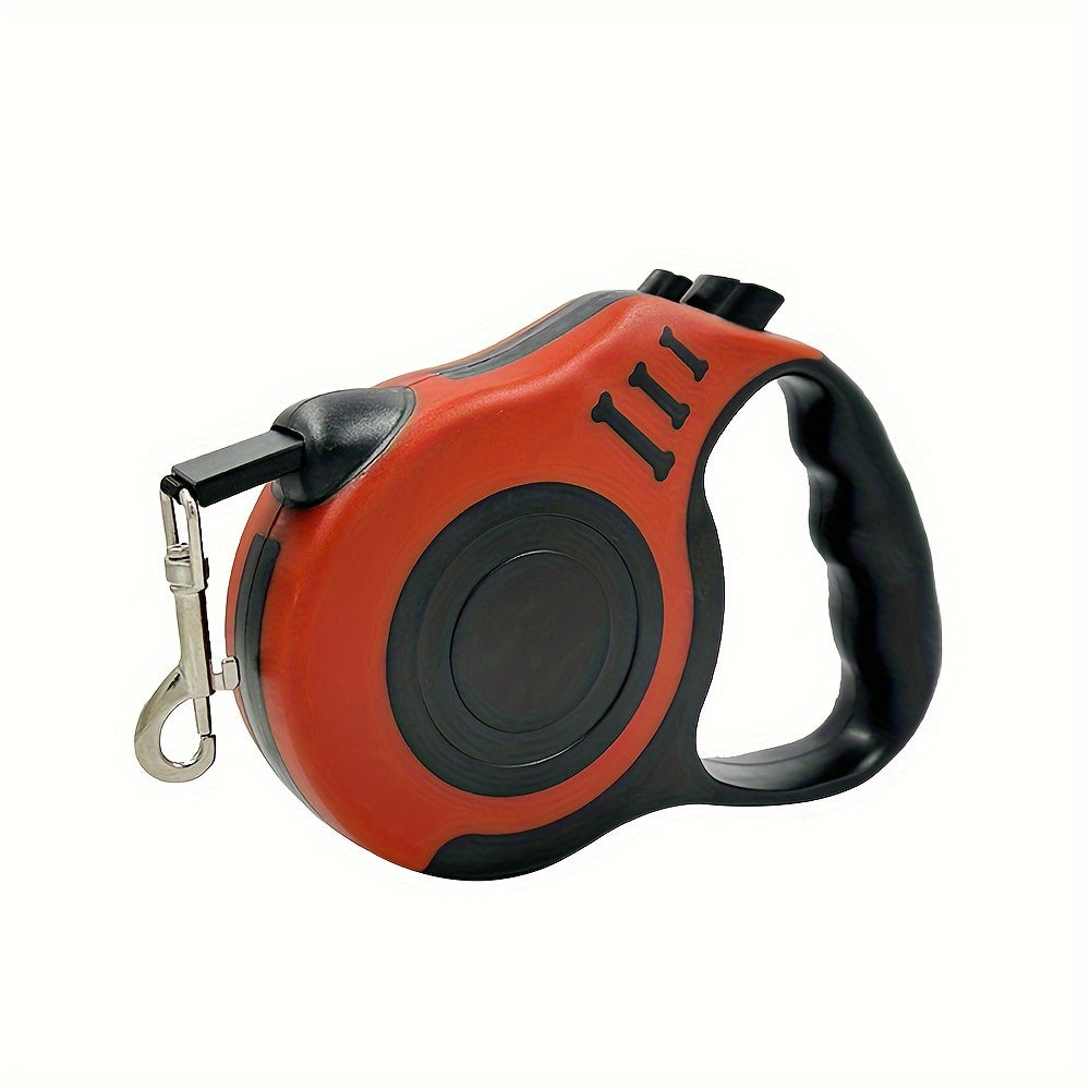 Durable Dual-Button Retractable Dog Leash, Polyamide Material