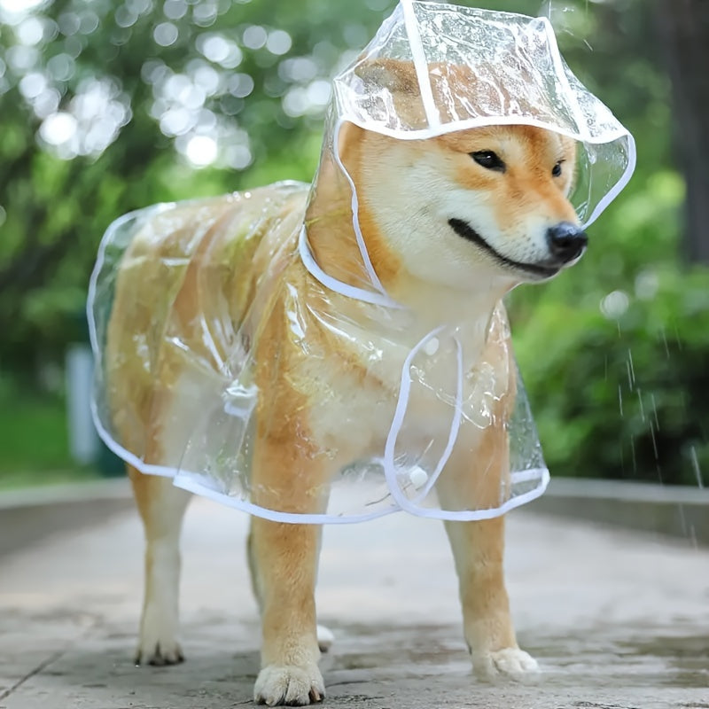 1pc Pomeranian Transparent Dog Raincoat
