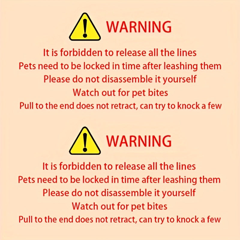 Durable Dual-Button Retractable Dog Leash, Polyamide Material