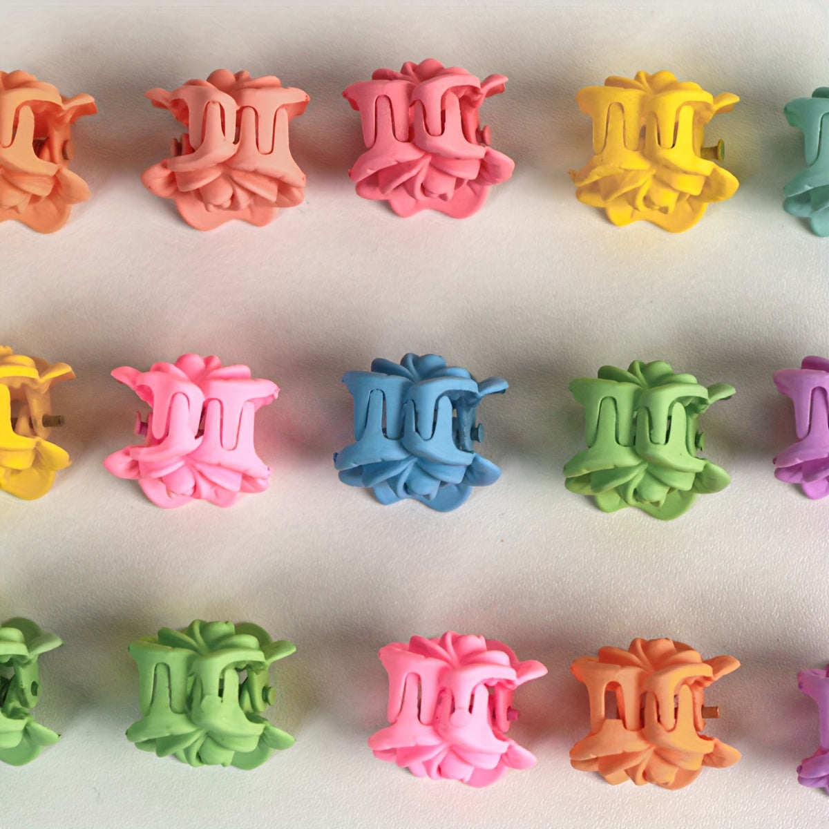 6-Pack Peony Flower Pet Hair Clips