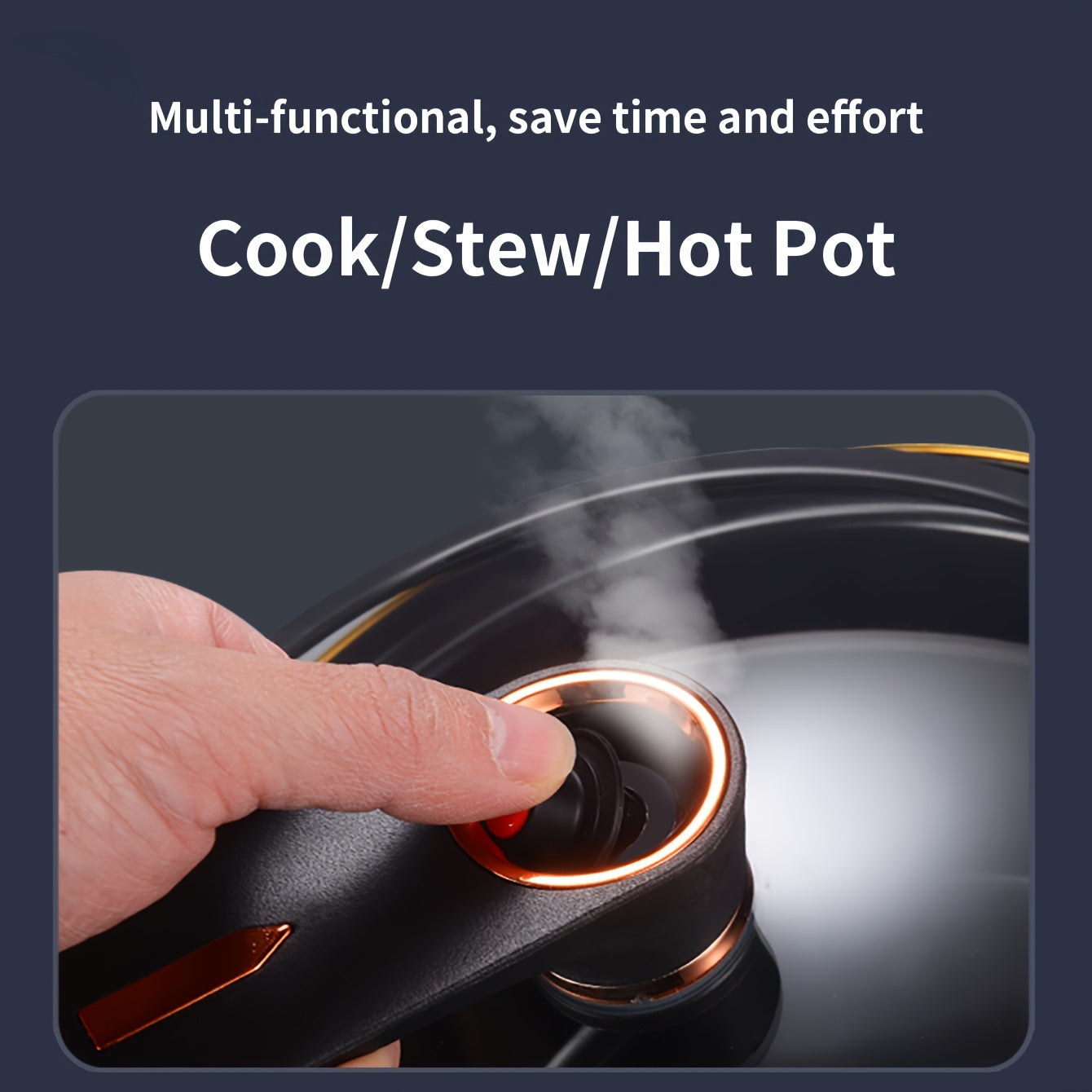1pc Fat and Chubby Multifunctional Soup Pot for Home Use