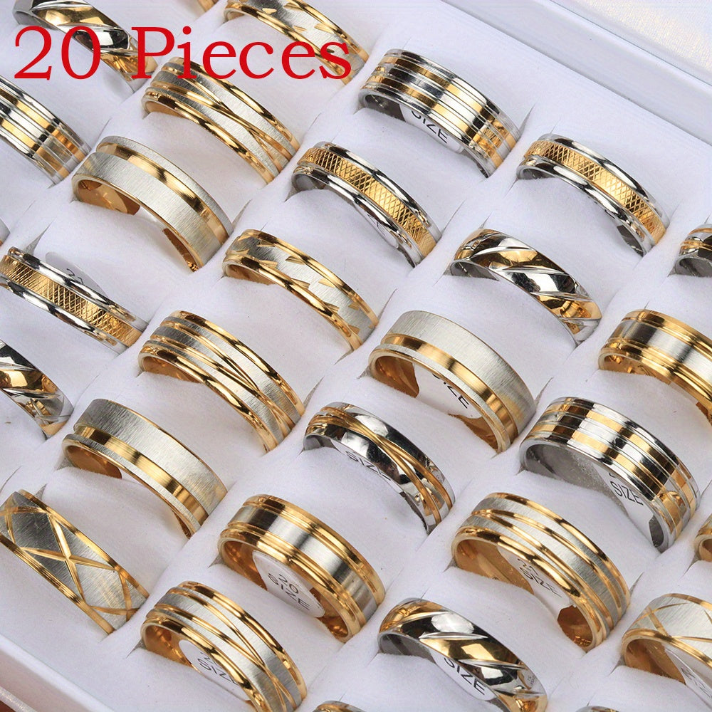 New Waterproof And Sweat-proof High-quality Two-color Stainless Steel Ring