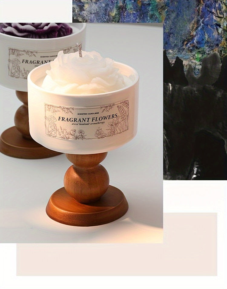 Luxurious Flower-Shaped Gardenia Candle