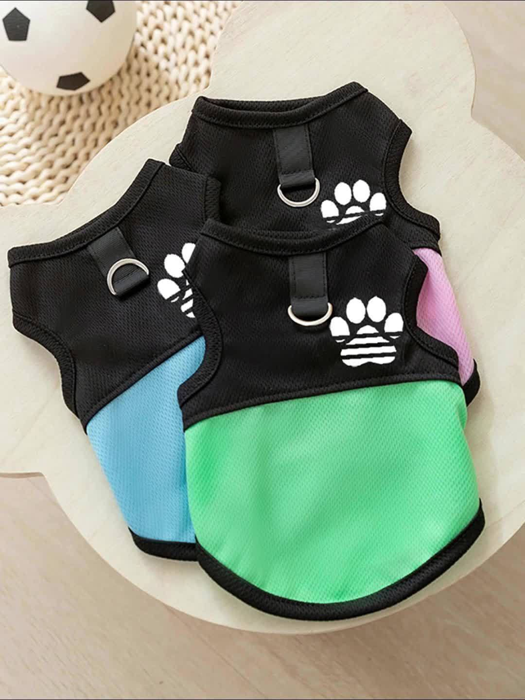 Breathable Mesh Dog Vest with Paw Print
