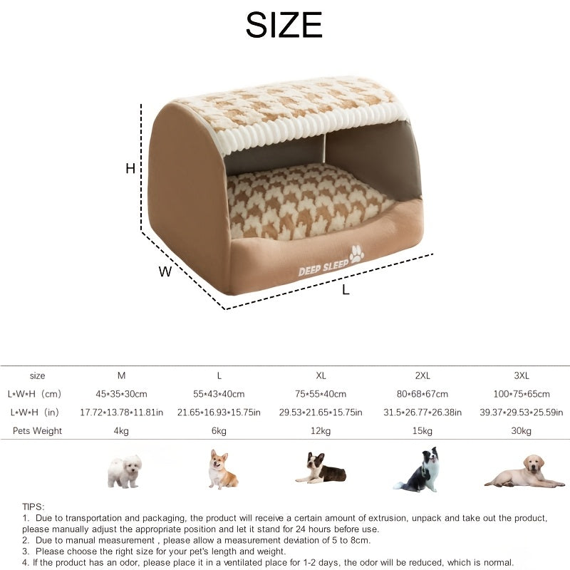 Dog Houndstooth Dog Bed Large Size Extra