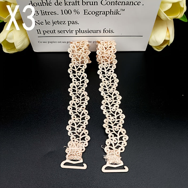 1 Pair Floral Bra Straps - Adjustable Replacement Shoulder Straps for Lingerie