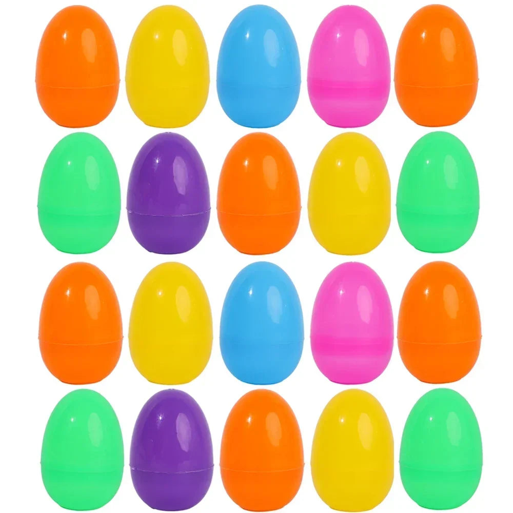 50/10PCS Easter Fillable Eggs Colorful Plastic