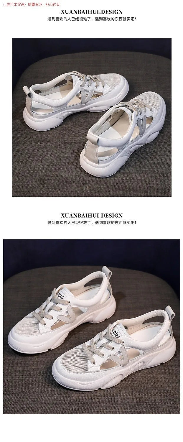 New White Shoes Women's Leisure Pump Platform Sports Sandals