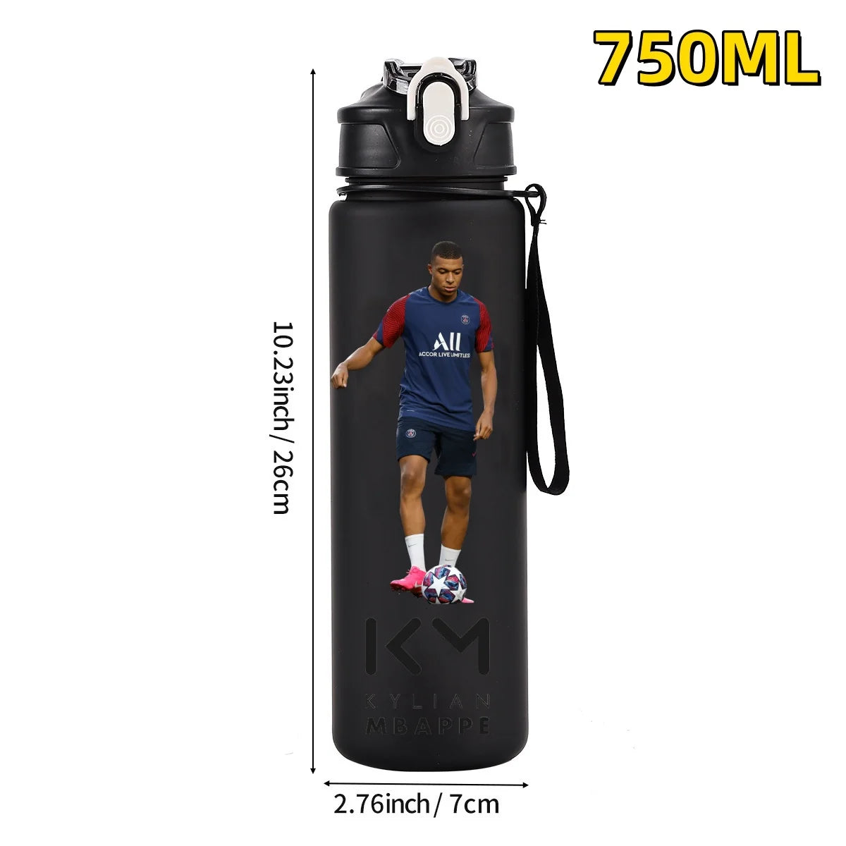 750ML Football Star Water Cup