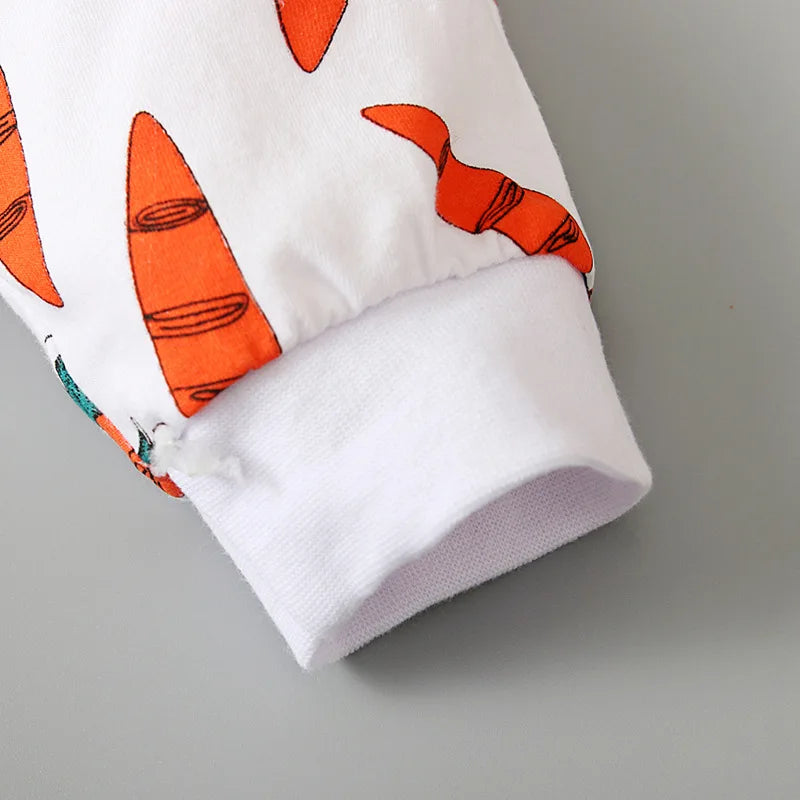 0-18M Baby Easter Clothes Cute Carrot Printed Jumpsuit