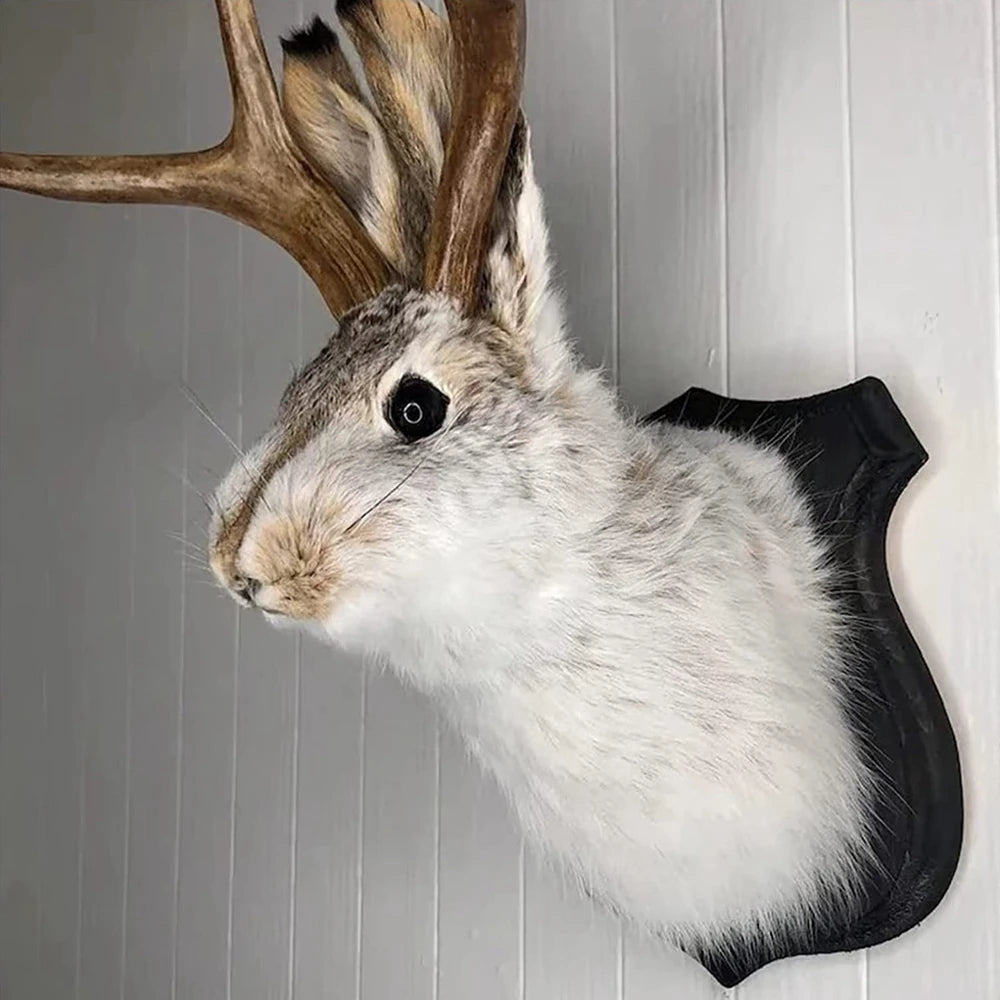 Easter Gift Bunny Head Antlers Wall Hanging Decoration