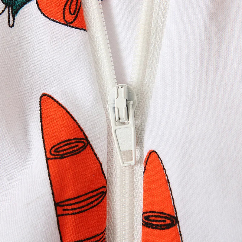 0-18M Baby Easter Clothes Cute Carrot Printed Jumpsuit