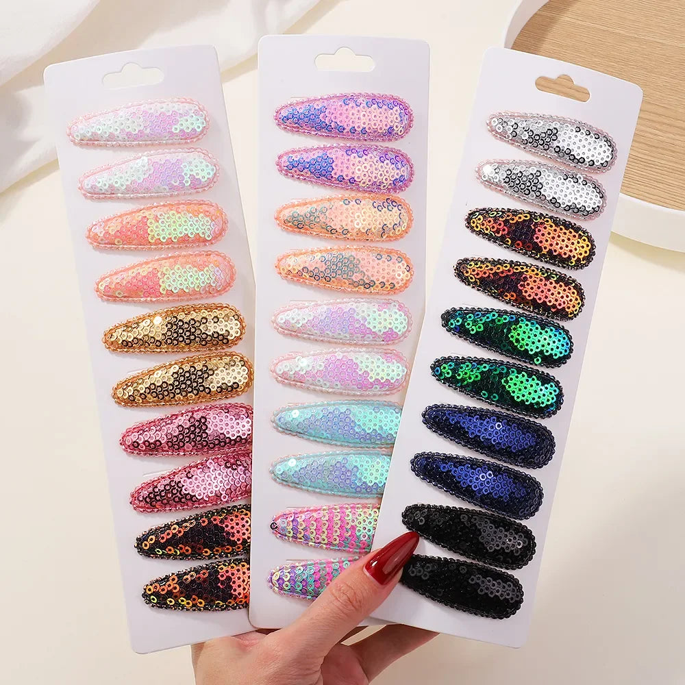 10Pcs/Set BB Hair Clips for Kids Handmade