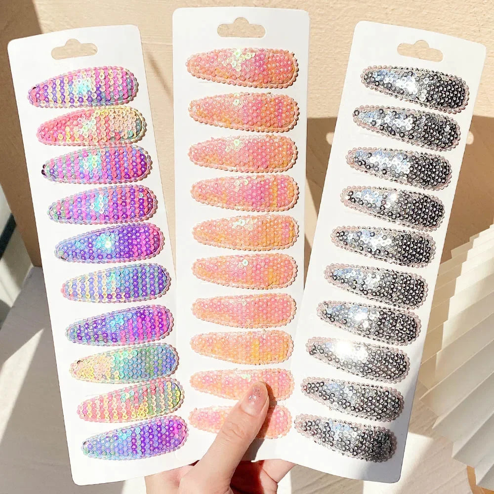 10Pcs/Set BB Hair Clips for Kids Handmade