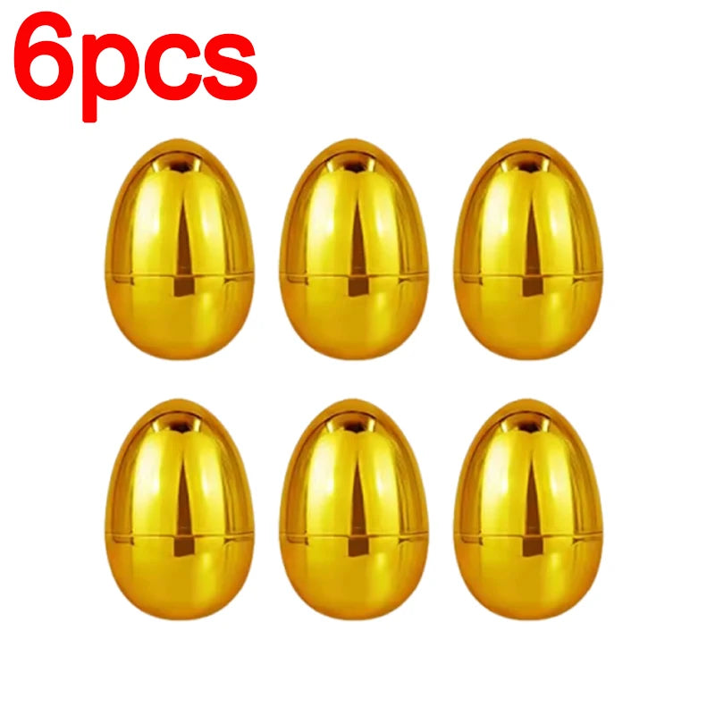 24/6PCS Easter Golden Egg Party Yard Game Prizes Supplies