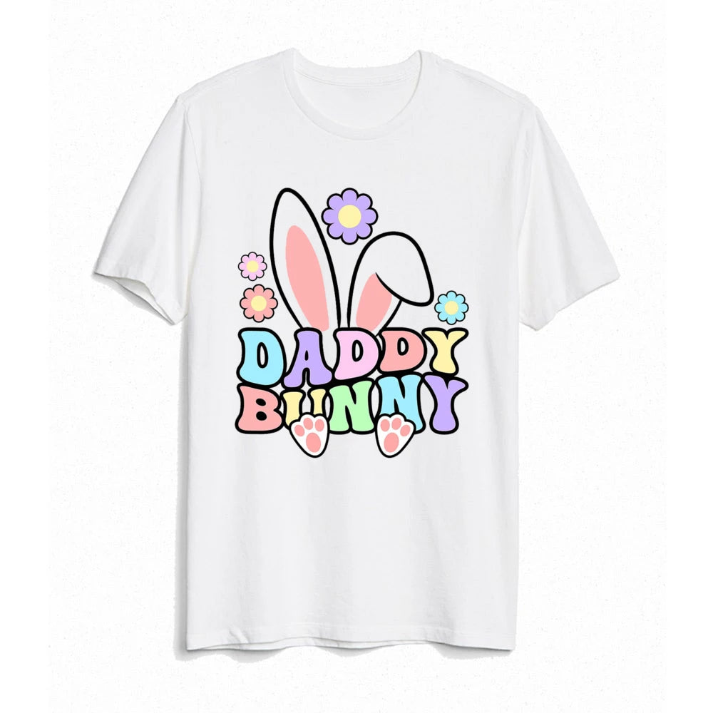 Dad Mom Sis Bro Baby Buuny Printed Shirts Easter Party Family