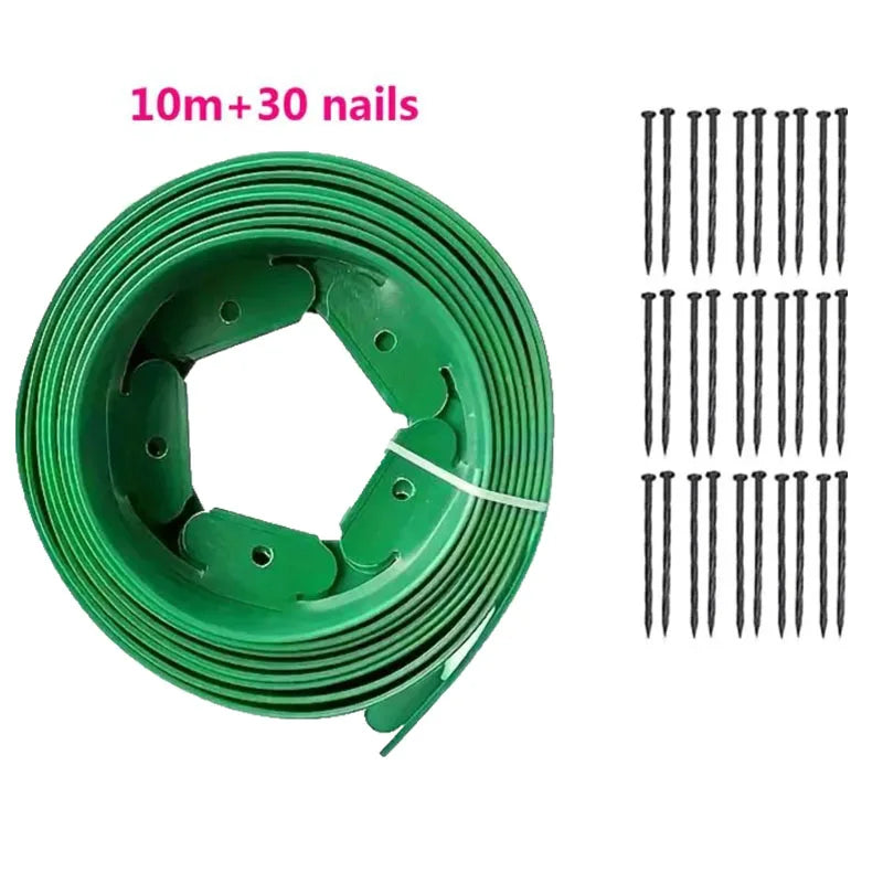 Garden Greening Grass Stone Divider With Thick Soil Barrier