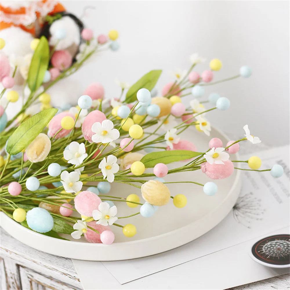 Easter Egg Tree Branch Fake Plant Happy Easter Decor
