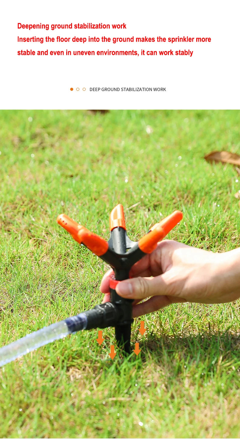 360° Rotating Pentagonal Showerhead Automatic Sprinkler