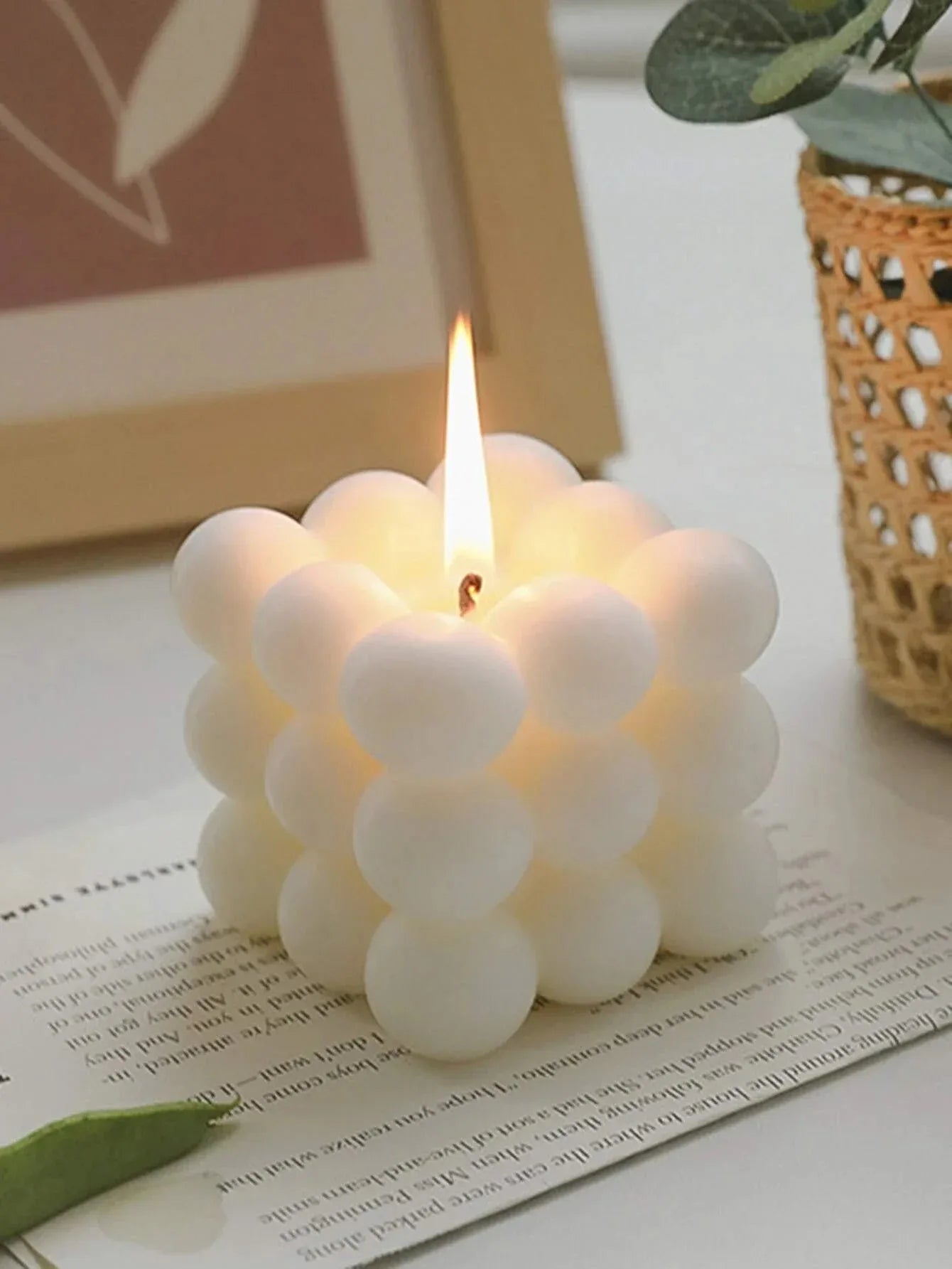 1pc Creative Ball-Shaped Soy Wax Magic Cube Aromatherapy Candle