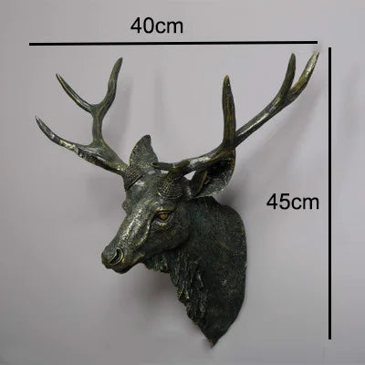 Faux Deer Head 17 inch Faux Animal Head Wall Décor Handmade