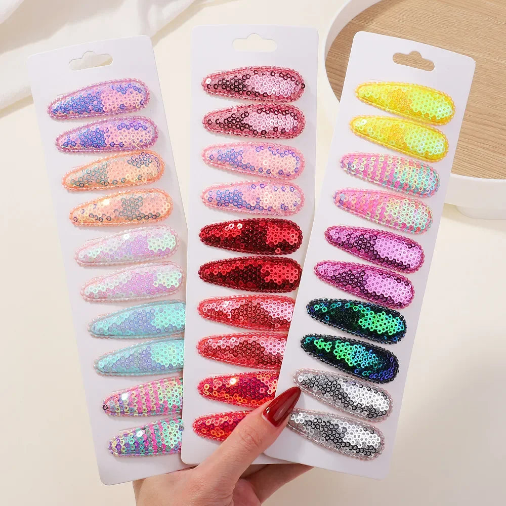 10Pcs/Set BB Hair Clips for Kids Handmade