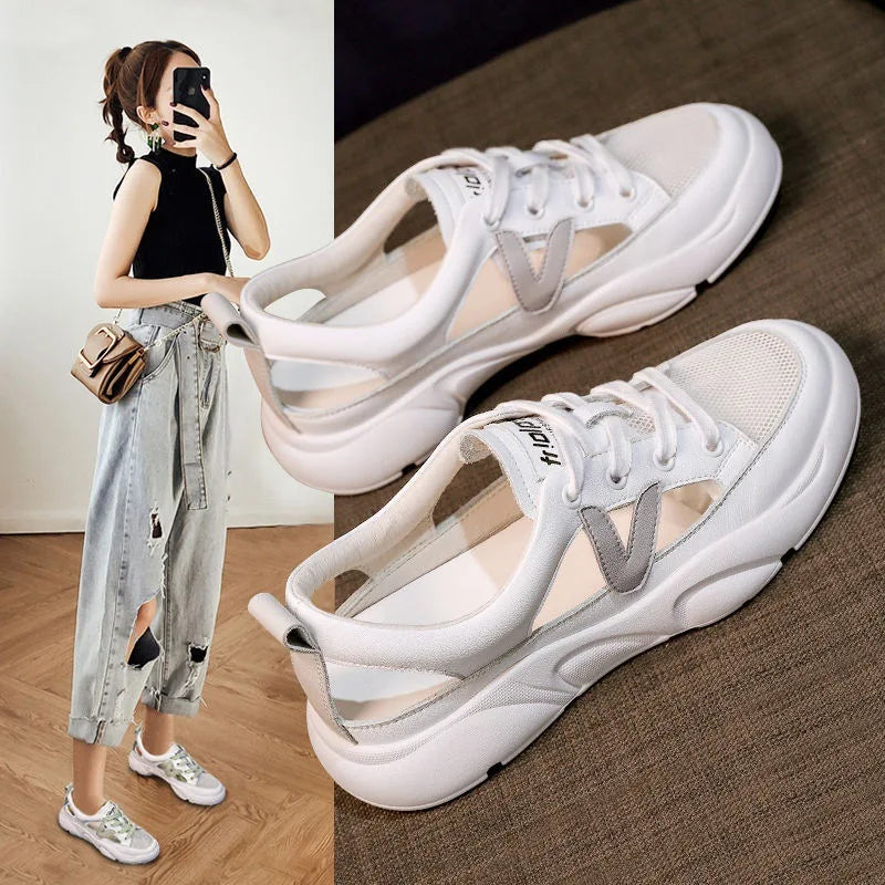New White Shoes Women's Leisure Pump Platform Sports Sandals