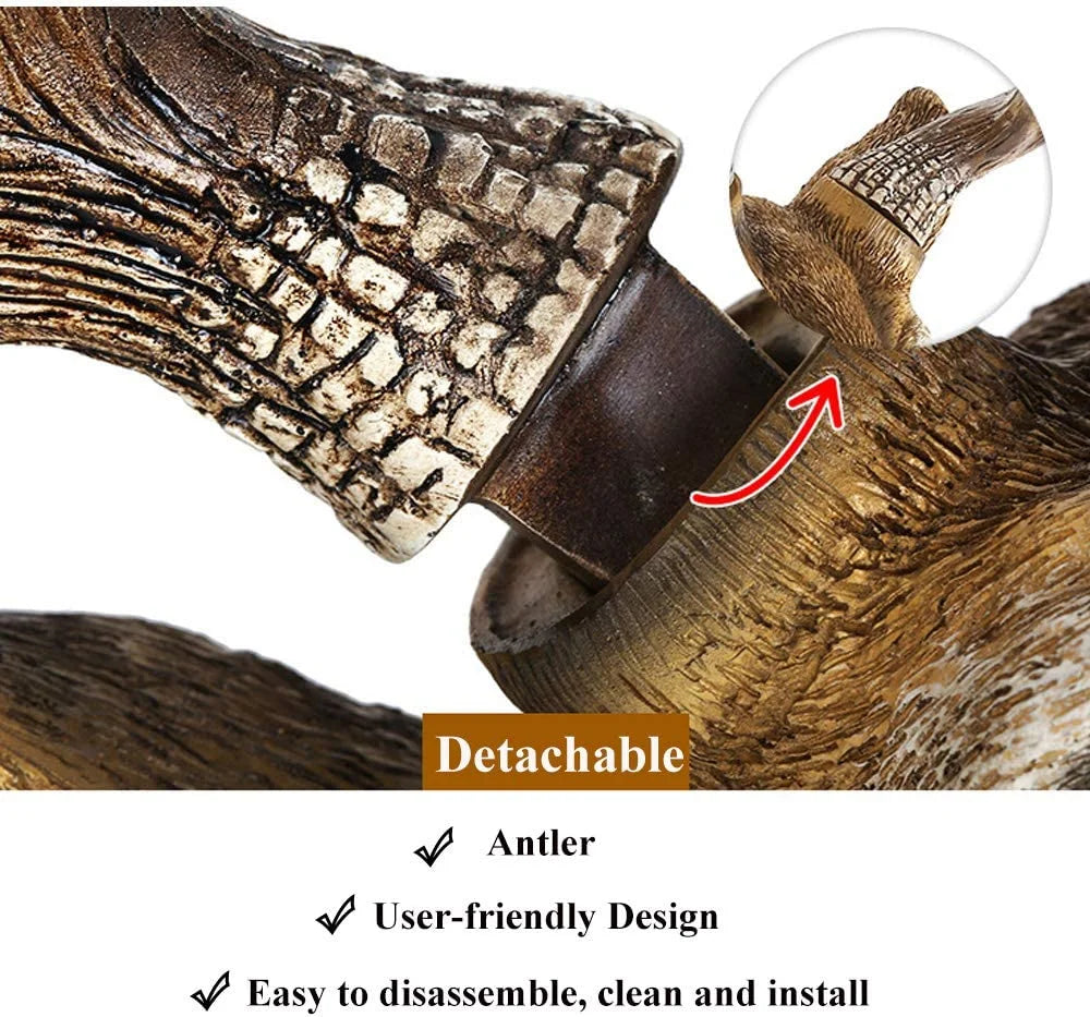 Faux Deer Head 17 inch Faux Animal Head Wall Décor Handmade