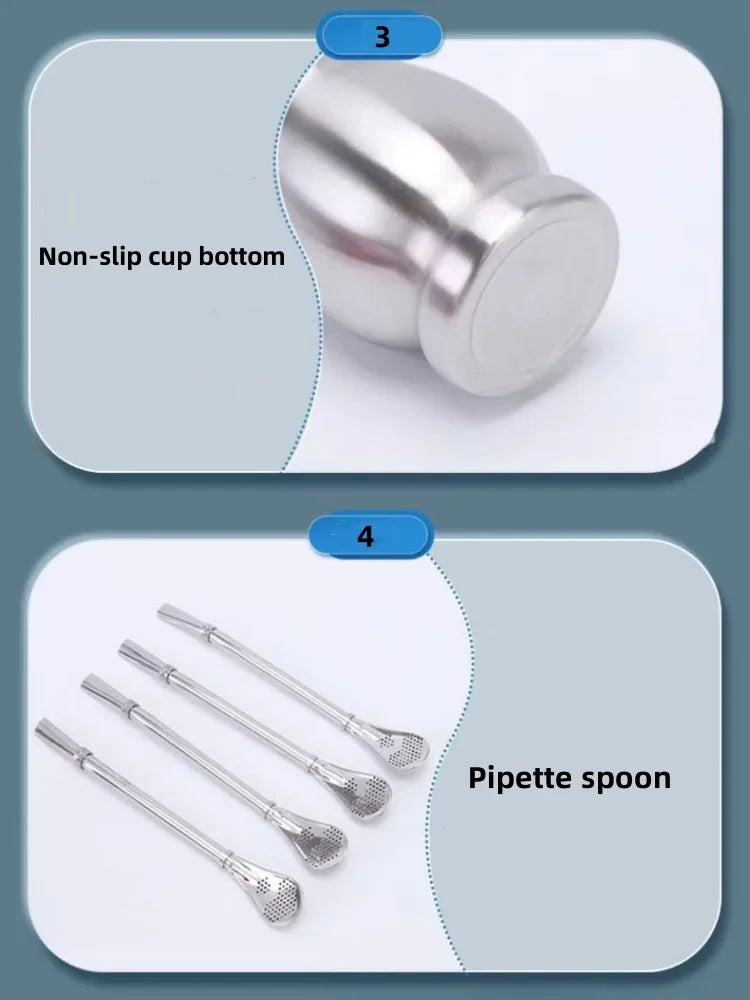 240ml Stainless Steel Mate Cup Argentinean