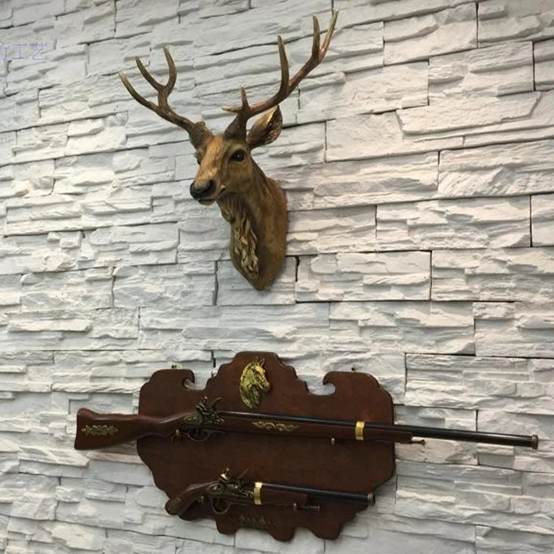 Faux Deer Head 17 inch Faux Animal Head Wall Décor Handmade