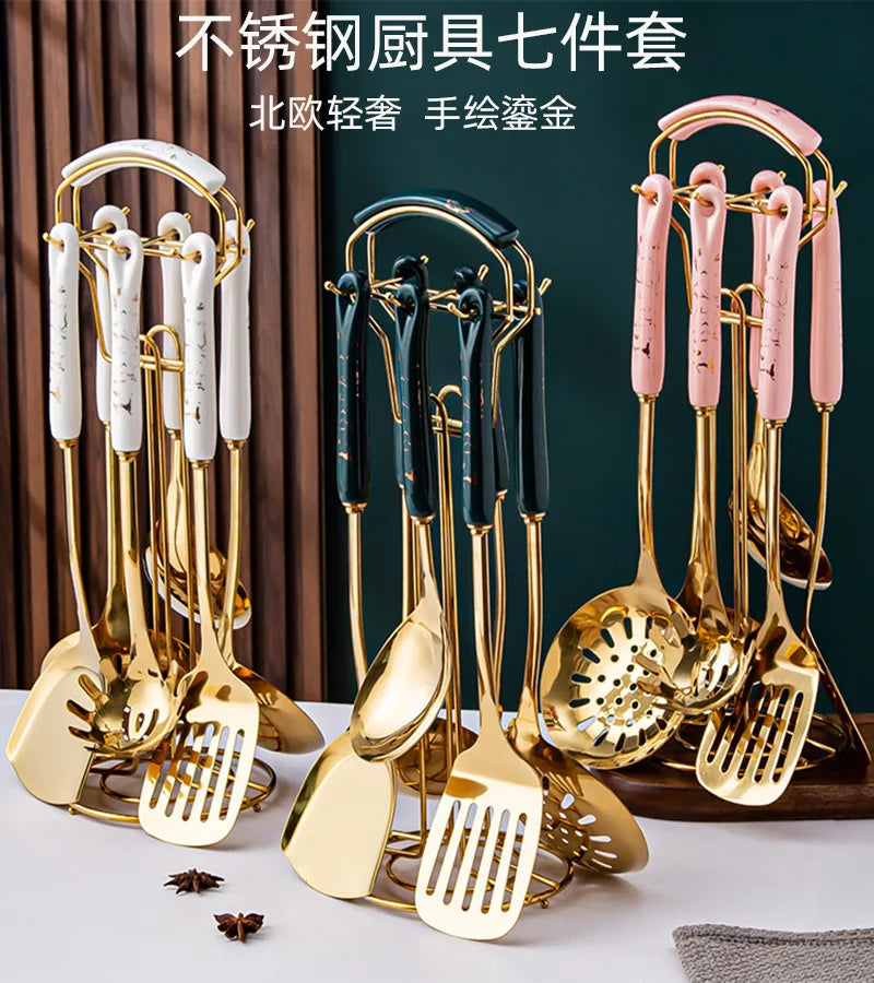 7pcs stainless steel set cooking