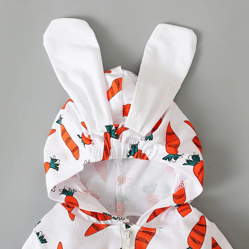0-18M Baby Easter Clothes Cute Carrot Printed Jumpsuit