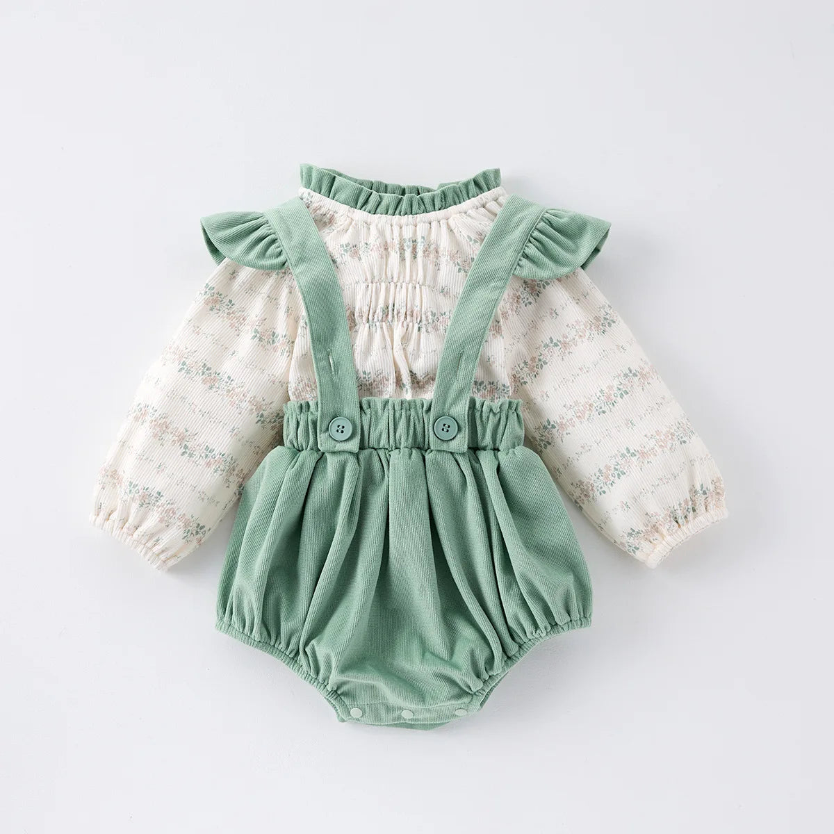 Baby Girl Spring New Set Floral Top Back Pants