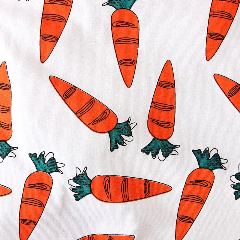 0-18M Baby Easter Clothes Cute Carrot Printed Jumpsuit