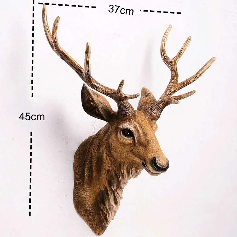 Faux Deer Head 17 inch Faux Animal Head Wall Décor Handmade