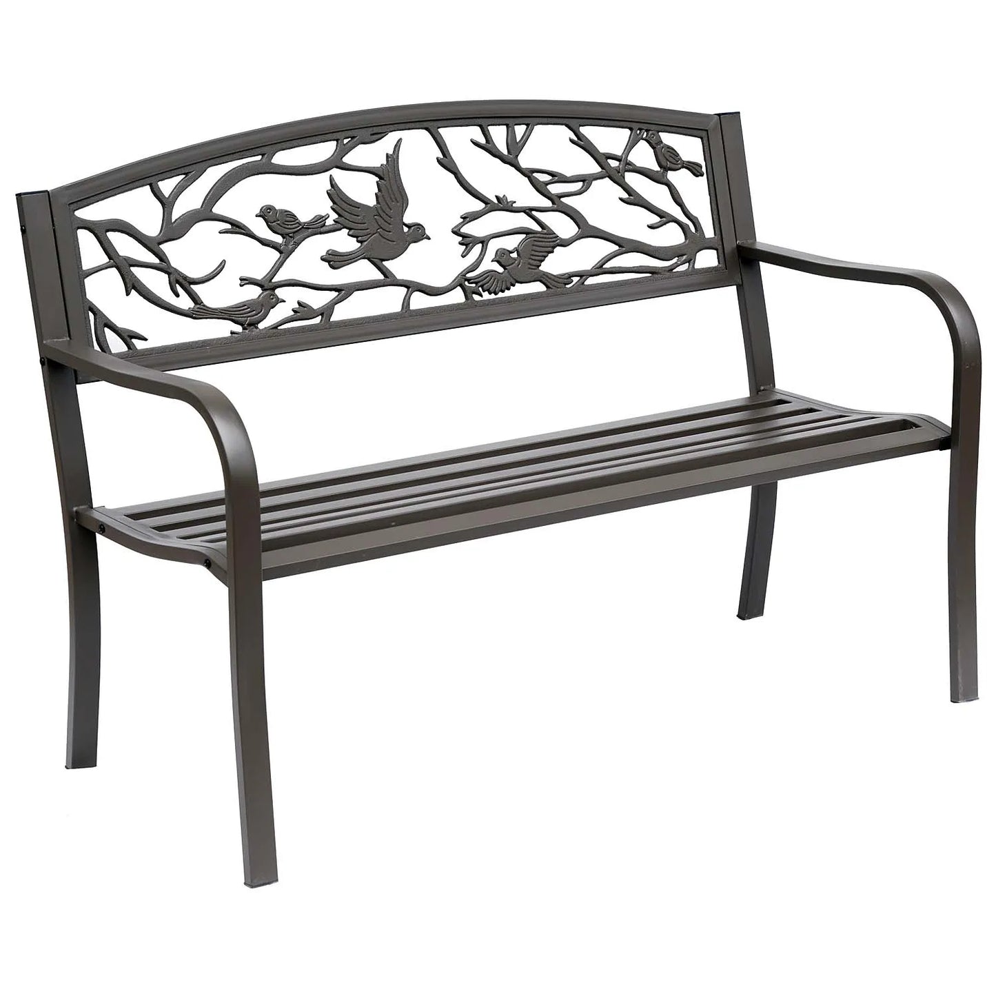 Outsunny brown animal Image backrest garden bench 127x60x85 cm